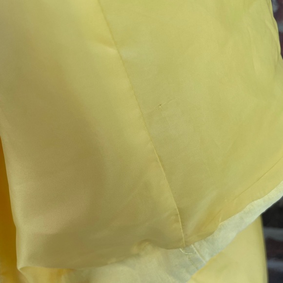 Kim Rogers Yellow Linen Blend 3/4 Sleeve Open Top Size  Petite Large - Picture 5 of 10